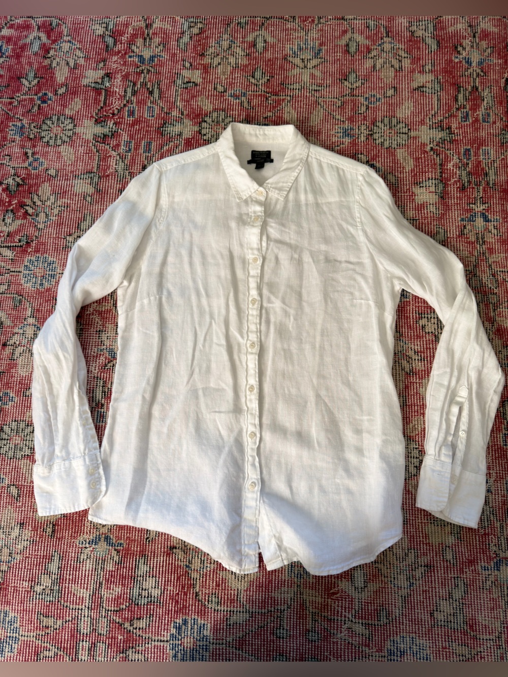 J. Crew Baird McNutt White Linen Women's Button-Down Shirt